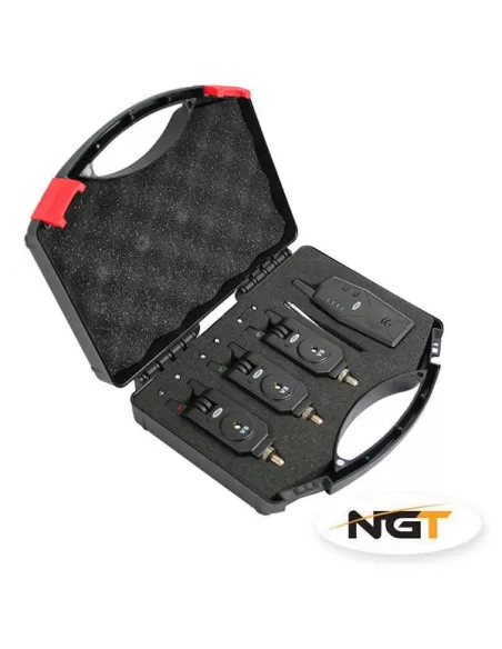 Ngt Bite Alarm Set 3 Avvisatori + Centralina Wireless Carpfishing