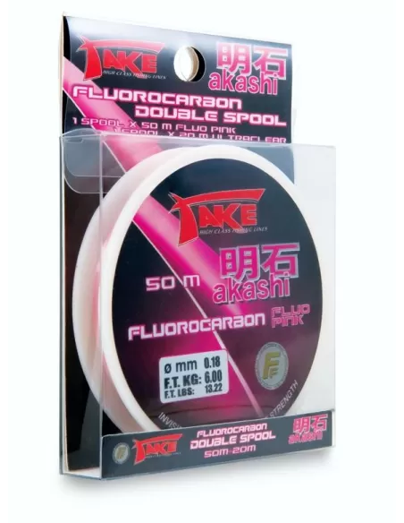 Take Akashi Fluorocarbon Double Spool 75mt Fishing Lines Take