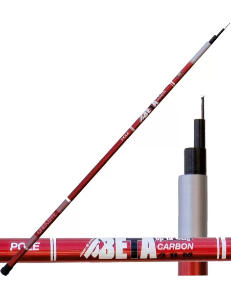 Canna Fissa Beta Carbon Pole Canne da pesca Lineaeffe