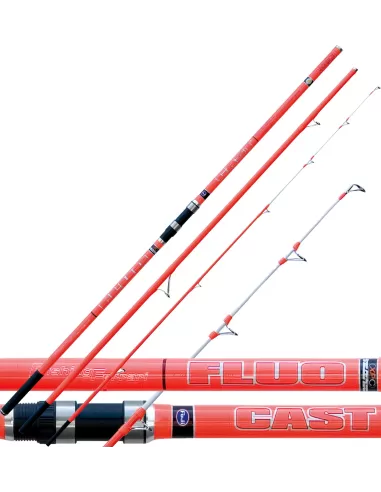 Canna da Pesca Surf Casting 3 Pezzi Fluo Cast Fishing Ferrari Canne da pesca Fishing Ferrari