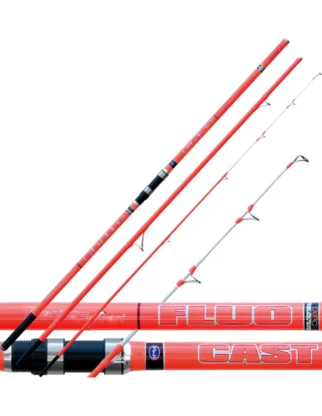 Canna da Pesca Surf Casting 3 Pezzi Fluo Cast Fishing Ferrari Canne da pesca Fishing Ferrari