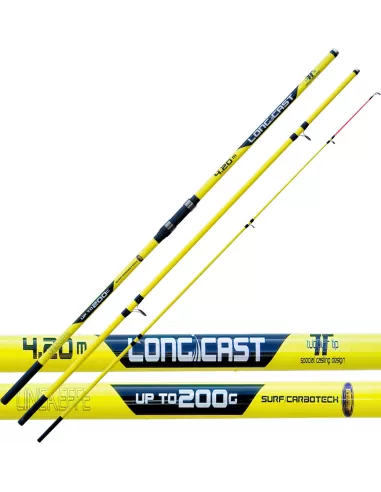 Canna da Pesca Surf Casting 3 Pezzi Long Cast 4.20 Canne da pesca Lineaeffe
