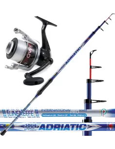 Kit Pesca Surf Casting Fondo Adriatic + Vigor Power + Filo Kit da pesca Lineaeffe
