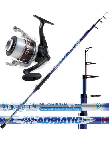 Kit Pesca Surf Casting Fondo Adriatic + Vigor Power + Filo Kit da pesca Lineaeffe