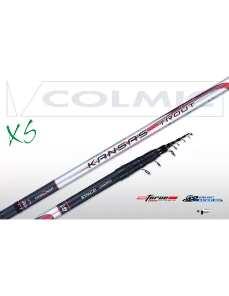 Colmic Canne Teleregolabili Kansas Trout Canne da pesca Colmic