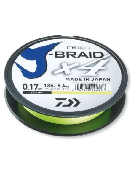 Daiwa J Braid X4 135mt Braided Fishing Lines Daiwa