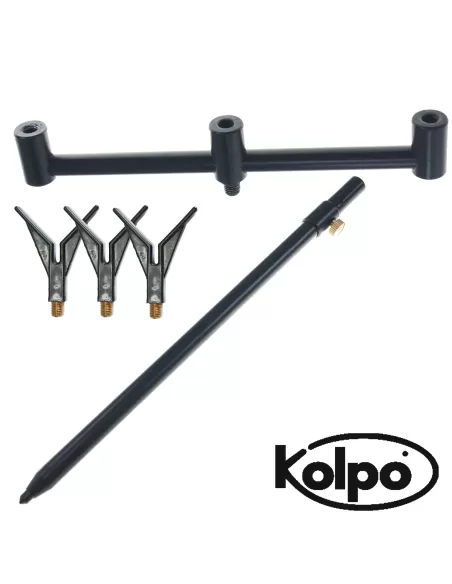 Kolpo Kit Pesca Poggia Canne Con palo Telescopico  Carpfishing Kolpo