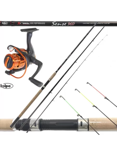 Kit Pesca Feeder Canna Mulinello Kolpo Kit da pesca Kolpo