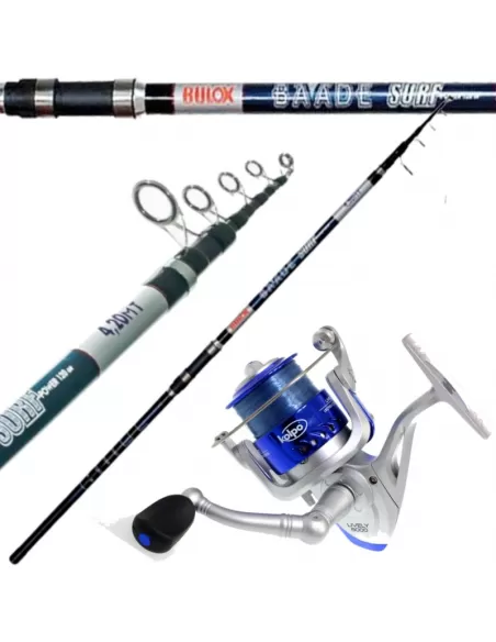 Kit Pesca Beach Legering Surf Leggero Canna Carbonio e Mulinello Kit da pesca Kolpo