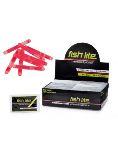 Fish Light Rosse 4.5x39 Starlite Confezione da 50 Pezzi Nuova Formula Lampade e luci chimiche Kolpo