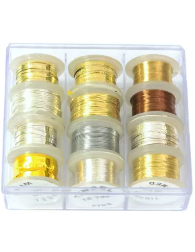 Box Tinsel Montaggio Mosche kolpo 12 pz Pesca a mosca Kolpo