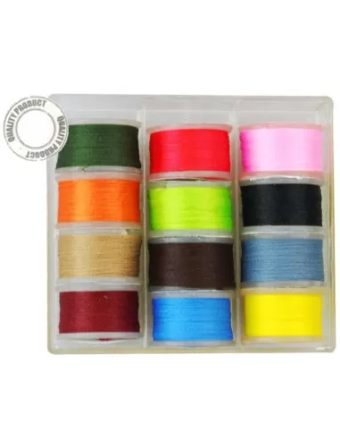 Box Poly Fili Montaggio Mosche kolpo 12 pz Pesca a mosca Kolpo