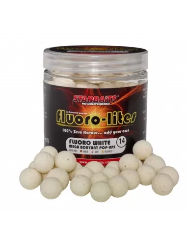 Fluorolite Pop Up Starbaits White - fishing tackle