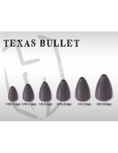 Herakles Spinning Piombo Texas Bullet  Esche Artificiali Herakles