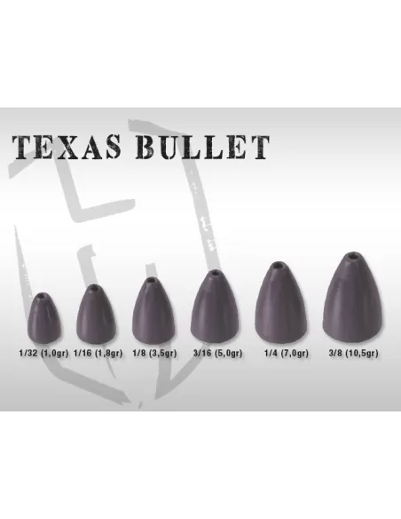 Herakles Spinning Lead Texas Bullet