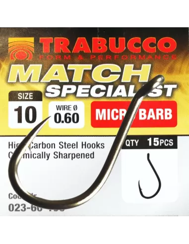 Trabucco Ami Match Specialist con Ardiglione Ami sfusi Trabucco