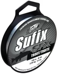 Sufix Fishing Line SFX Trout Clear 150mt Sufix Fishing Lines