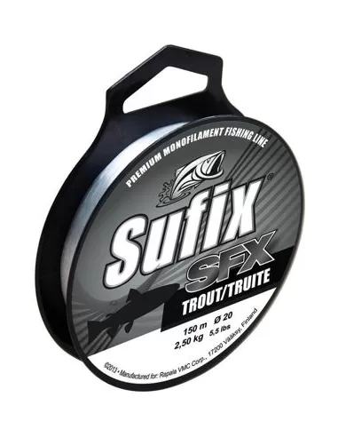 Sufix Fishing Line SFX Trout Clear 150mt Sufix Fishing Lines