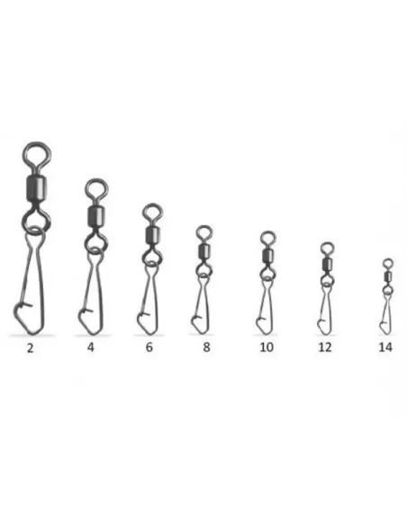 Kolpo Girelle Rolling con Moschettone da Pesca 12pz Minuteria Kolpo