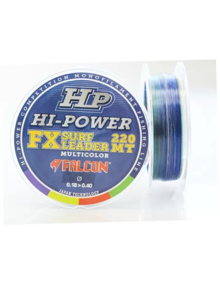 Falcon Filo Pesca Surfcasting FX Surf Leader 220 mt Multicolor Fili da pesca Falcon