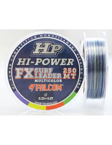 Falcon Filo Pesca Surfcasting FX Surf Leader 250 mt Multicolor Doppio Shock Fili da pesca Falcon