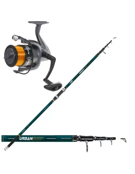 Kit Pesca Surfcasting Combo Surf Canna Mulinello Nanga Kit da pesca Kolpo