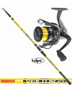 Kit Combo Pesca Dalla Barca Canna Trabucco Vektor Mulinello Kolpo Kit da pesca Trabucco