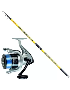 Kit Trabucco Vektor Surfcasting Canna Mulinello 6500 Filo Pesca Kit da pesca Trabucco