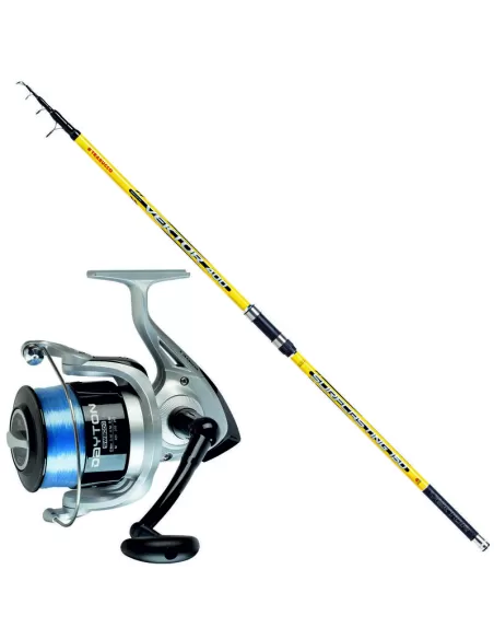 Kit Trabucco Vektor Surfcasting Canna Mulinello 6500 Filo Pesca Kit da pesca Trabucco
