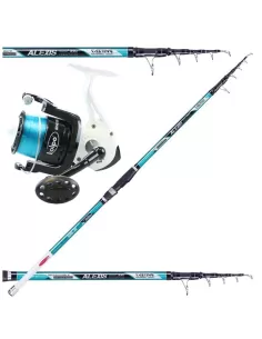 Kit Surfcasting Canna da Pesca 200 gr Mulinello king sea 8000 Kit da pesca Sele