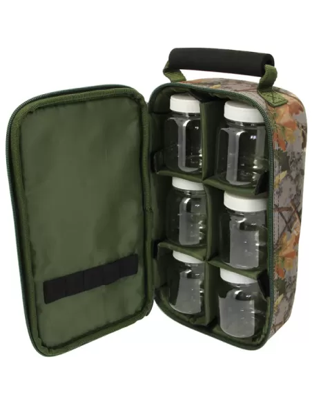 Borsa Mimetica Porta Dip Boilies Aromatizzate Carpfishing
