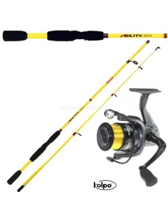 Kit Spinning Canna Bulox Ability 210 Mulinello Nanga Kit da pesca Bulox