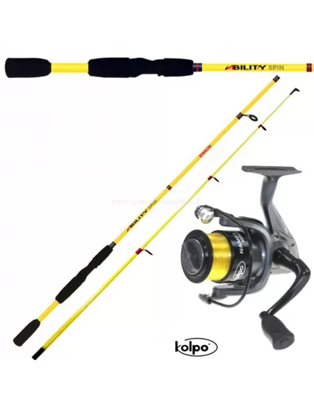 Kit Spinning Canna Bulox Ability 210 Mulinello Nanga Kit da pesca Bulox