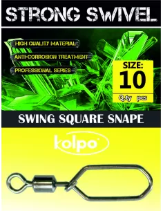 Girelle da Pesca Kolpo Swing Square Snap 10 pz Minuteria Kolpo