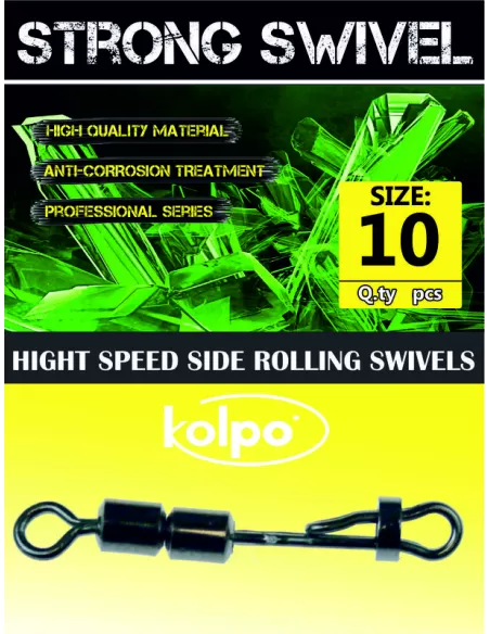 Fishing swivels Kolpo Hight Speed Side Rolling Swivels 6 PCs
