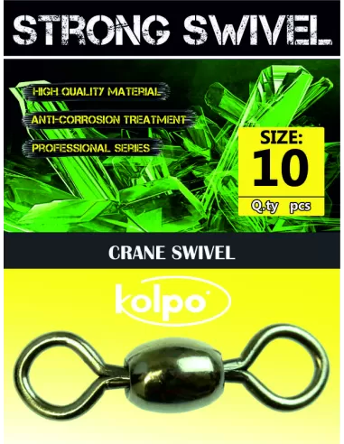 Girelle da Pesca Kolpo Crane Swivel 10 pz Minuteria Kolpo