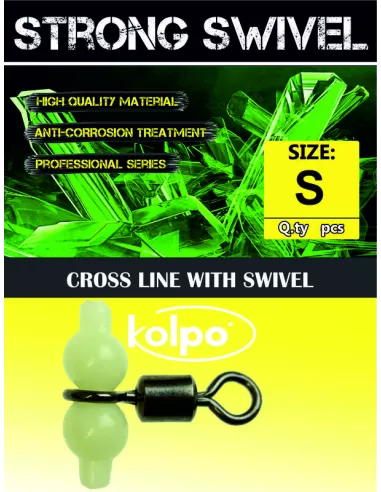 Cross in Line Kolpo Con Girella da Pesca Rolling 6 pz Minuteria Kolpo