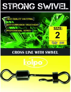 Girelle da Pesca Kolpo Side Line Rolling Swivels 6 pz Minuteria Kolpo