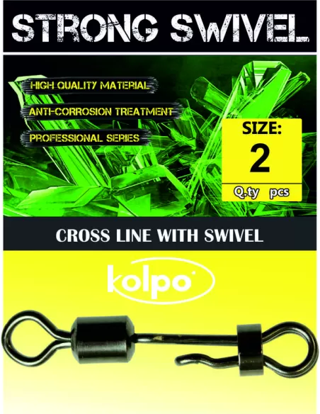 Girelle da Pesca Kolpo Side Line Rolling Swivels 6 pz Minuteria Kolpo