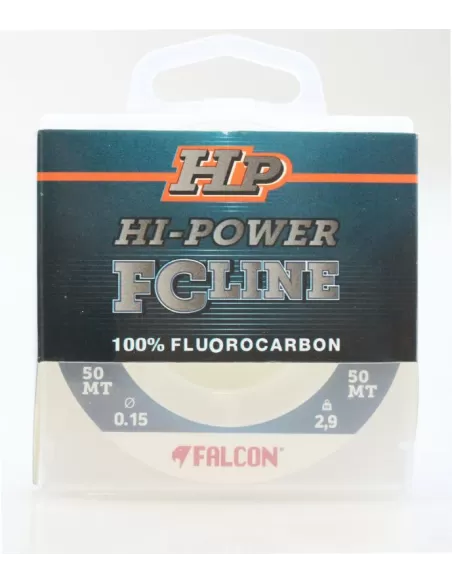 Falcon Fluorocarbon HP Hi-power FcLine 25mt 0.50 - 0.60 - 0.70 - 0.80 Fili da pesca Falcon