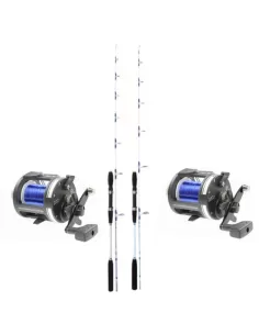 Coastal boat fishing Kit 2 Rod 2 Reel Jigger Inchiku Trainetta Trolling