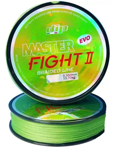 Dip Trecciato per la Pesca Braided Master Fight II 100 mt Fluo Green Fili da pesca Dip