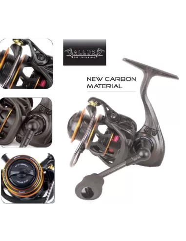 Allux Mulinello da Pesca Carbon Area 10 Cuscinetti Mulinelli da Pesca Allux