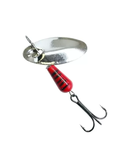 Kolpo Rotating Spoon Red Scoop Silver Brindle