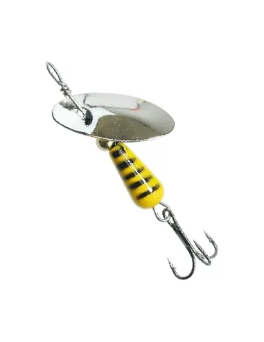 Kolpo Cucchiaino Rotante Giallo Paletta Argento Tigrato Esche Artificiali Kolpo