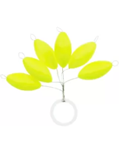 Flotter Zatterini da Pesca Galleggianti Super Fluo Gialli Accessori mare Kolpo