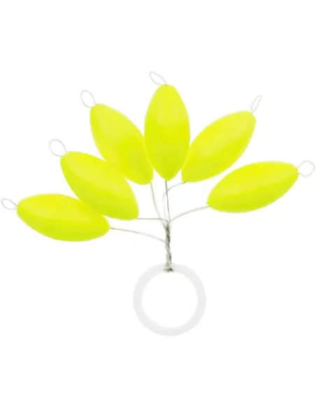 Flotter Zatterini da Pesca Galleggianti Super Fluo Gialli Accessori mare Kolpo