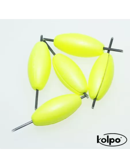 Flotter Zatterini da Pesca Galleggianti Super Fluo Intercambiabili Gialli Accessori mare Kolpo