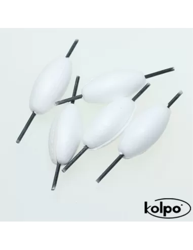 Flotter Zatterini da Pesca Galleggianti Super Fluo Intercambiabili Bianchi Accessori mare Kolpo