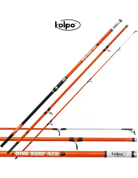 Canna da Pesca Kolpo Surf Casting ad Innesti Diva 420 100- 200 Grammi Canne da pesca Kolpo